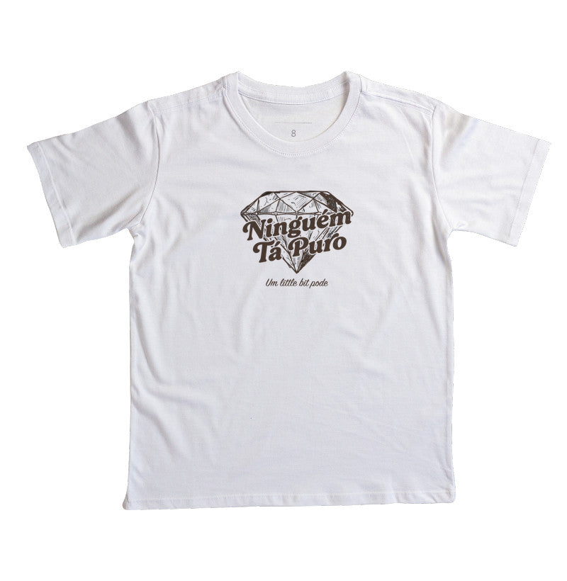 Camiseta Infantil Ninguém Tá Puro QuebraNunca