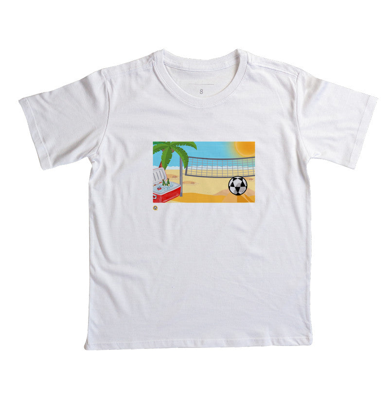 Camiseta Infantil Desenho de Futevôlei