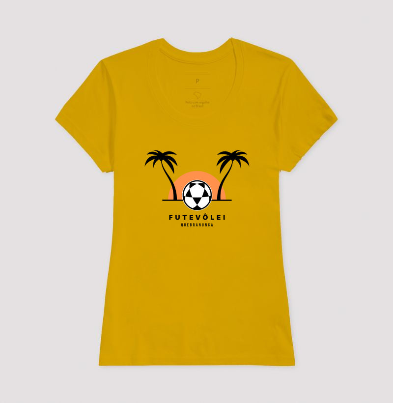Camiseta Coqueiros, Sol e Futevôlei