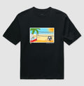 Camiseta Oversized Desenho de Futevôlei