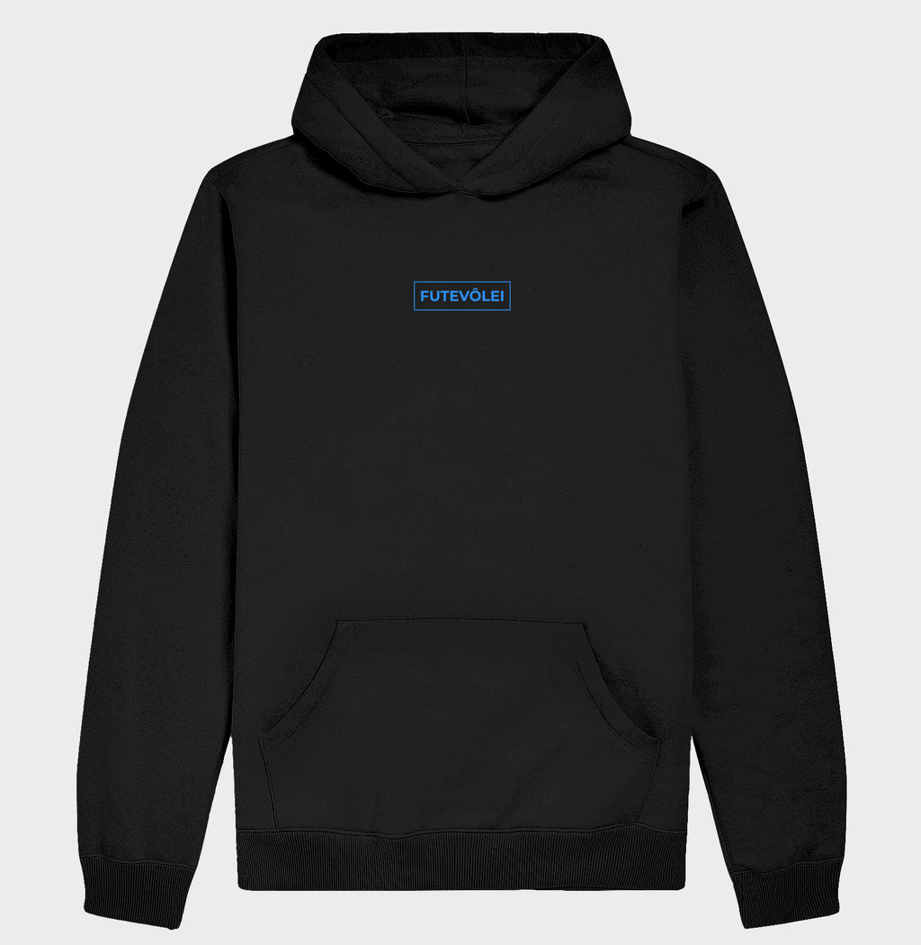 Hoodie Moletom Futevôlei Azul Neon