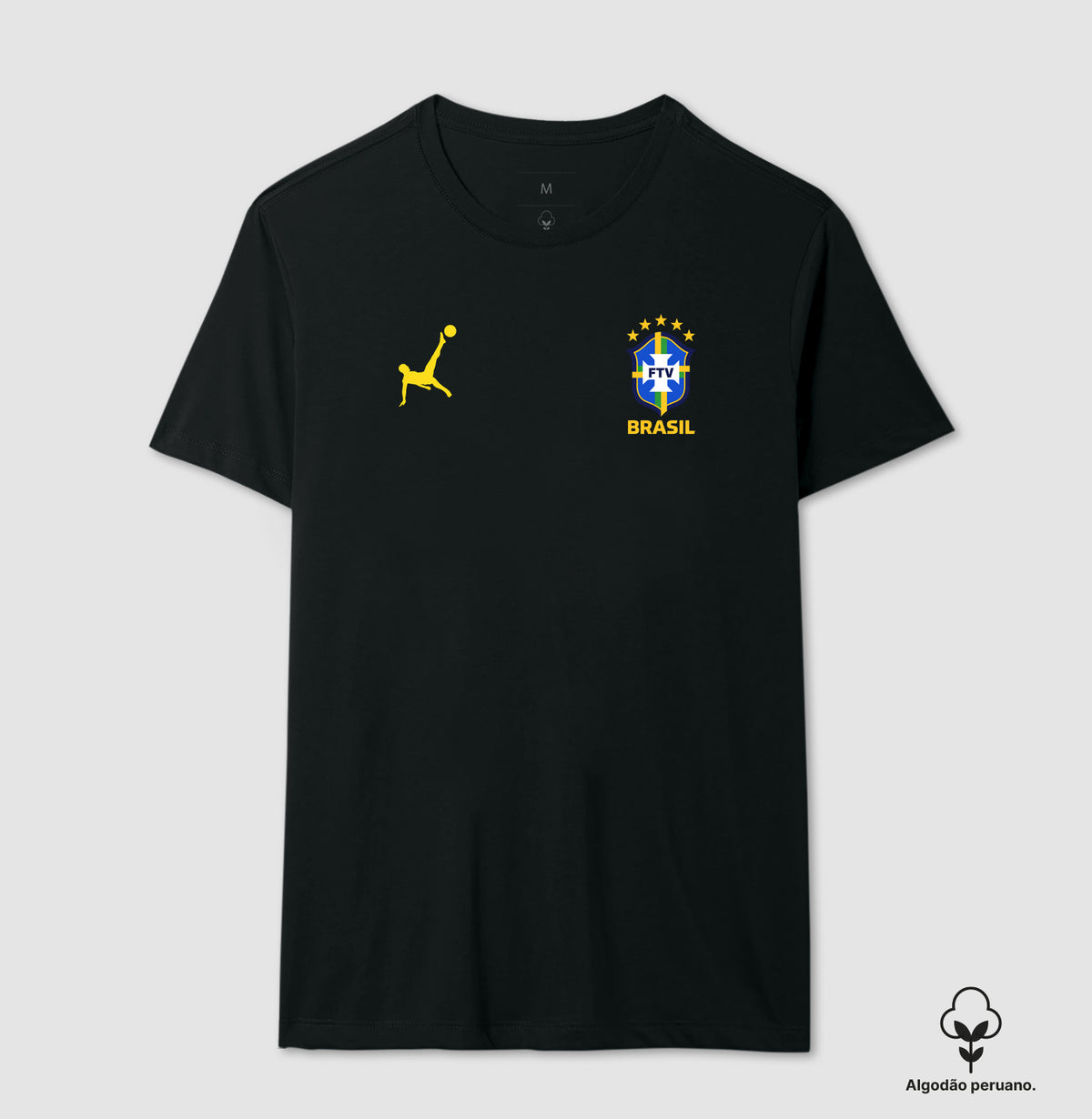Camiseta Brasil Futevôlei Algodão Peruano