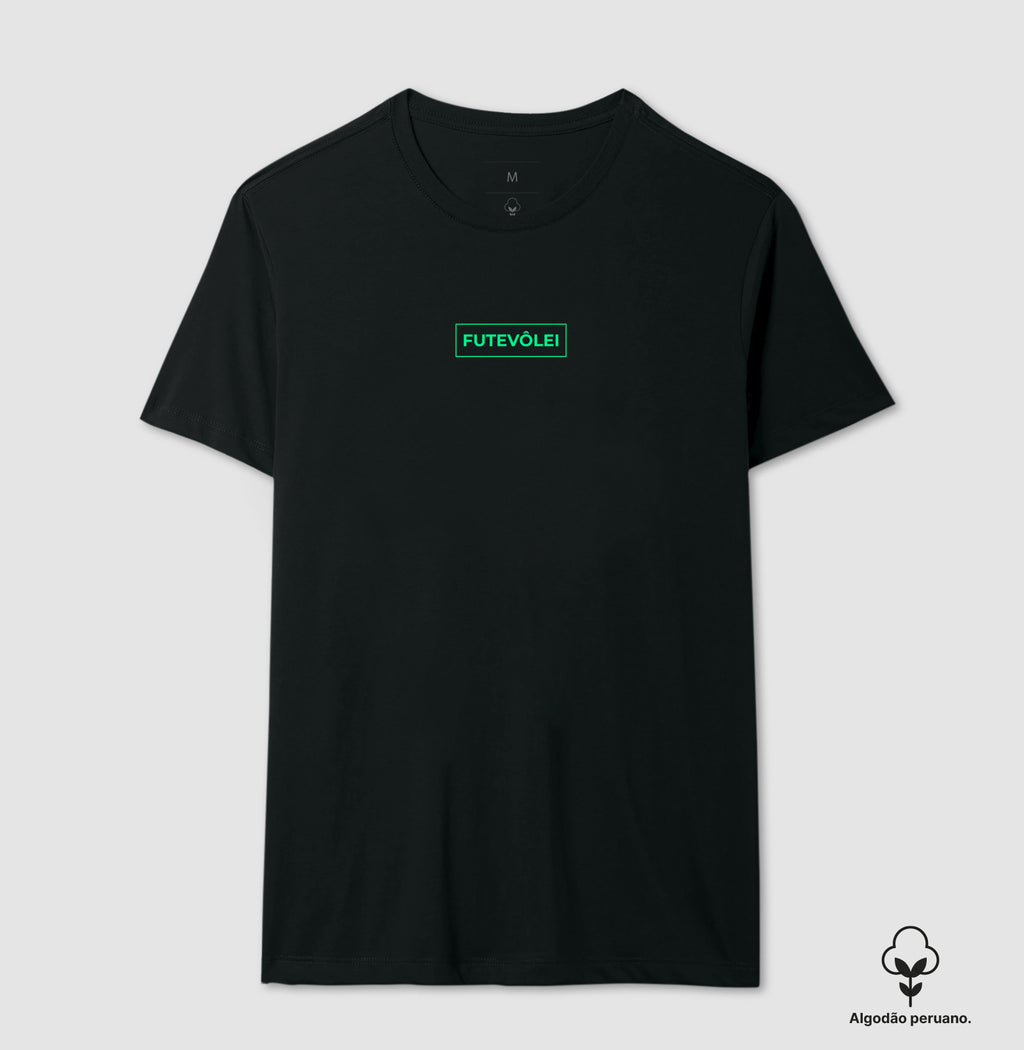 Camiseta Futevôlei Verde Neon Algodão Peruano
