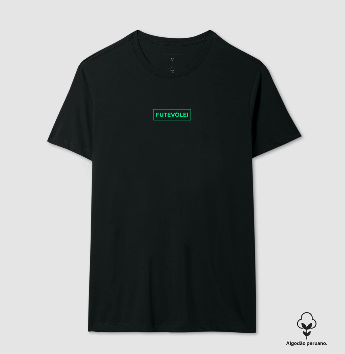 Camiseta Futevôlei Verde Neon Algodão Peruano