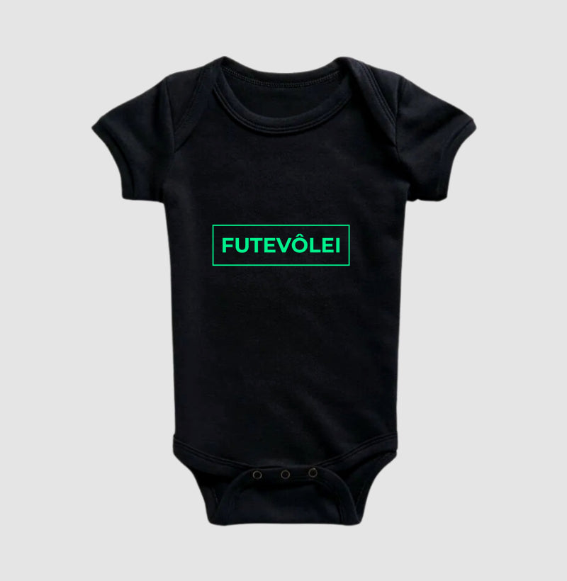Body Infantil Futevôlei Verde Neon