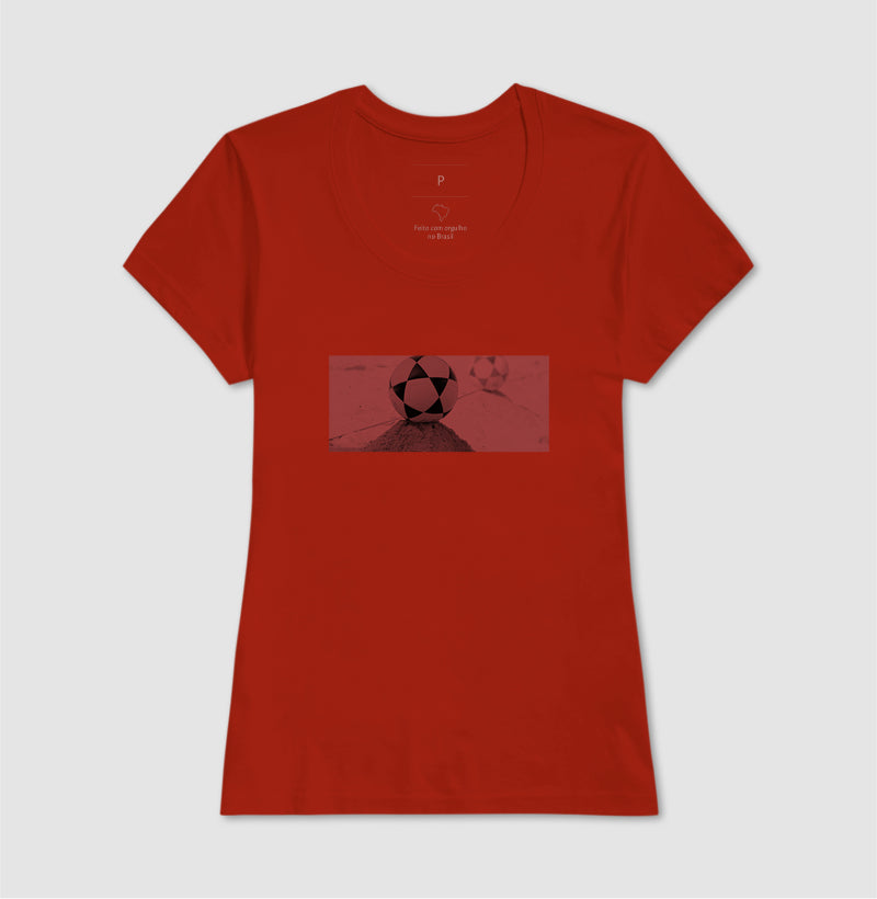 Camiseta Perspectiva de Areia Rebeca Duarte Vermelha