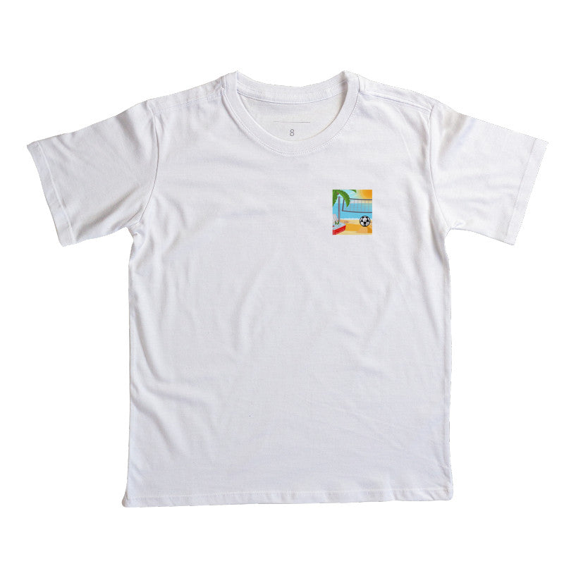 Camiseta Infantil Desenho Futevôlei