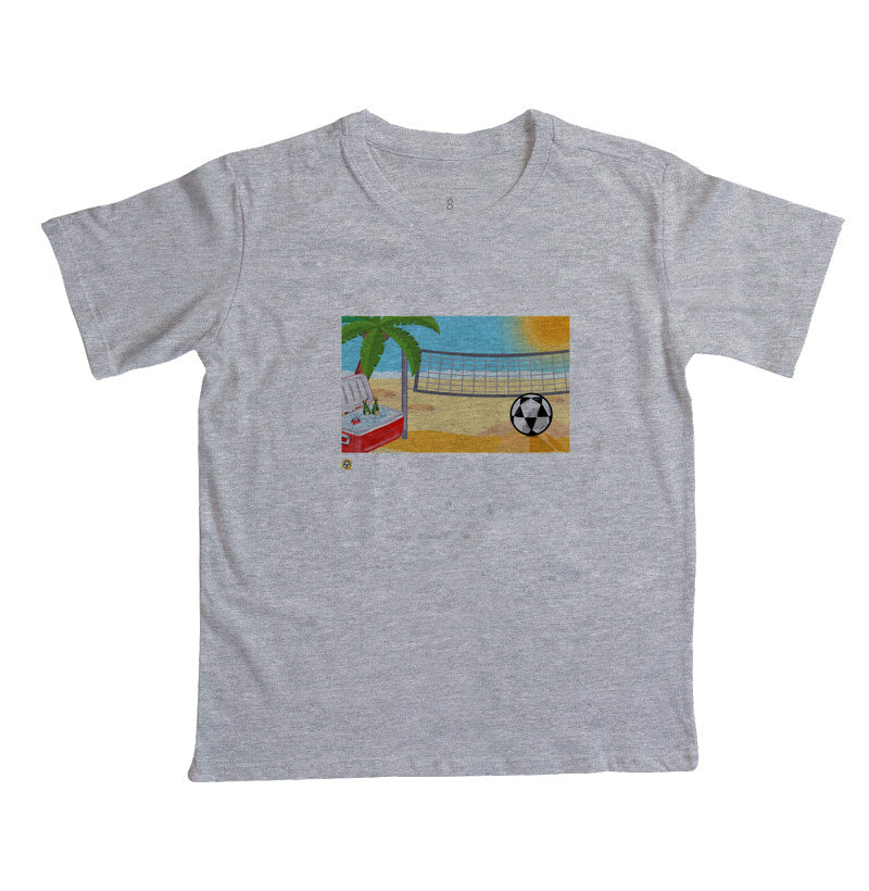 Camiseta Infantil Desenho de Futevôlei