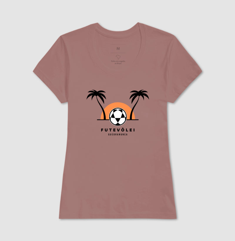 Camiseta Coqueiros, Sol e Futevôlei
