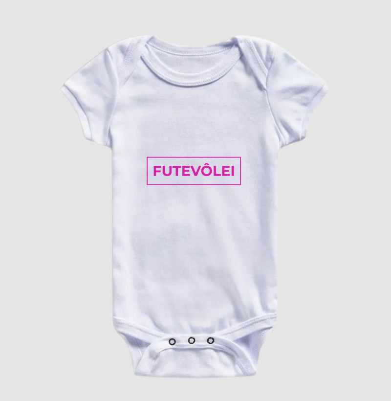 Body Infantil Futevôlei Rosa Neon