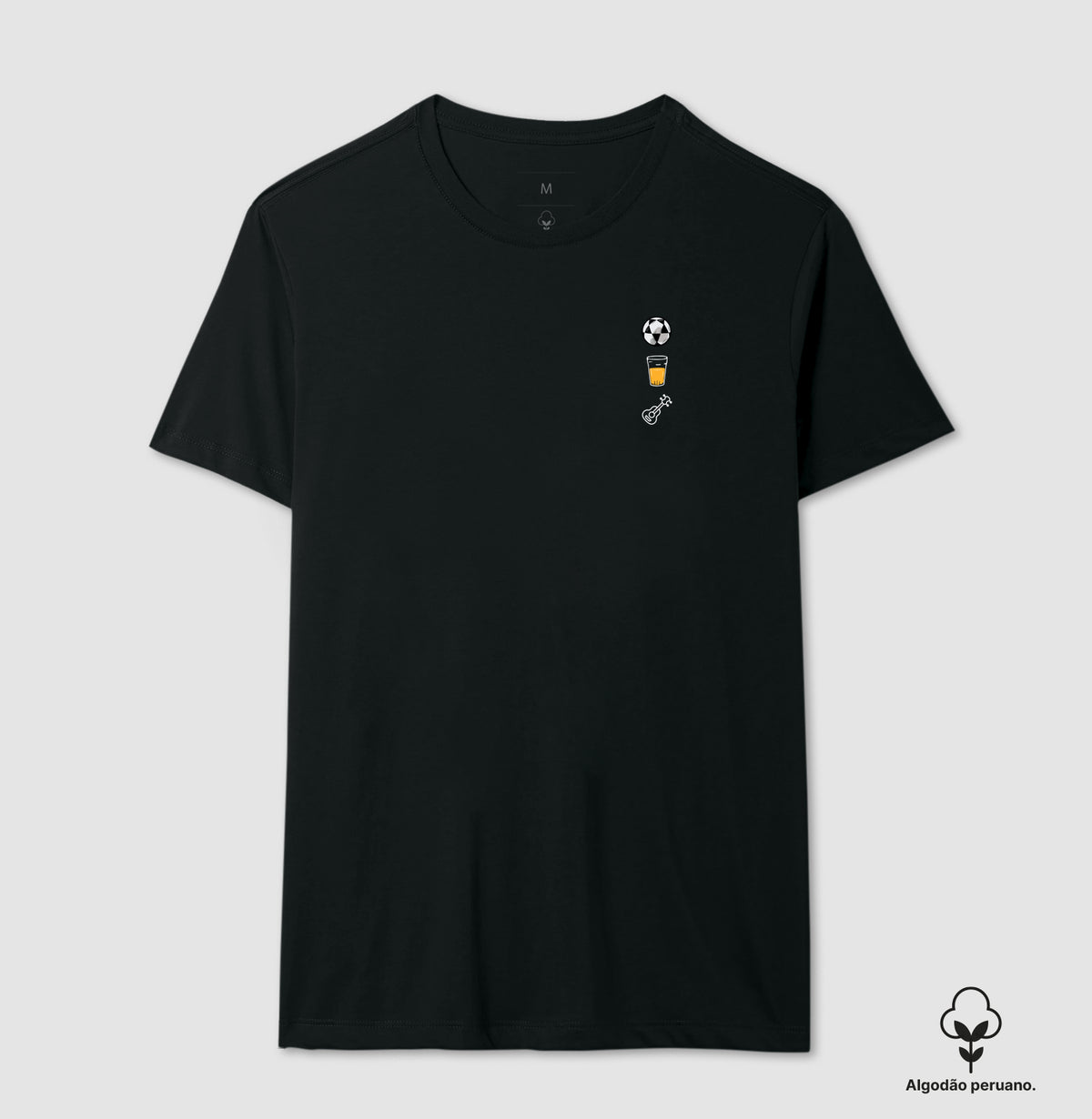 Camiseta Futevôlei, Cerveja e Cavaco Algodão Peruano