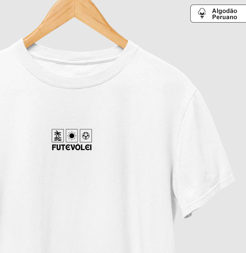 Camiseta Verão em 3 Atos Futevôlei Algodão Peruano