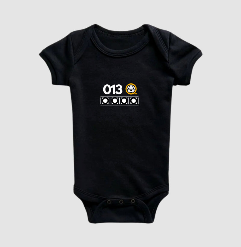 Body Infantil 013 Muro de Santos Preta Futevôlei