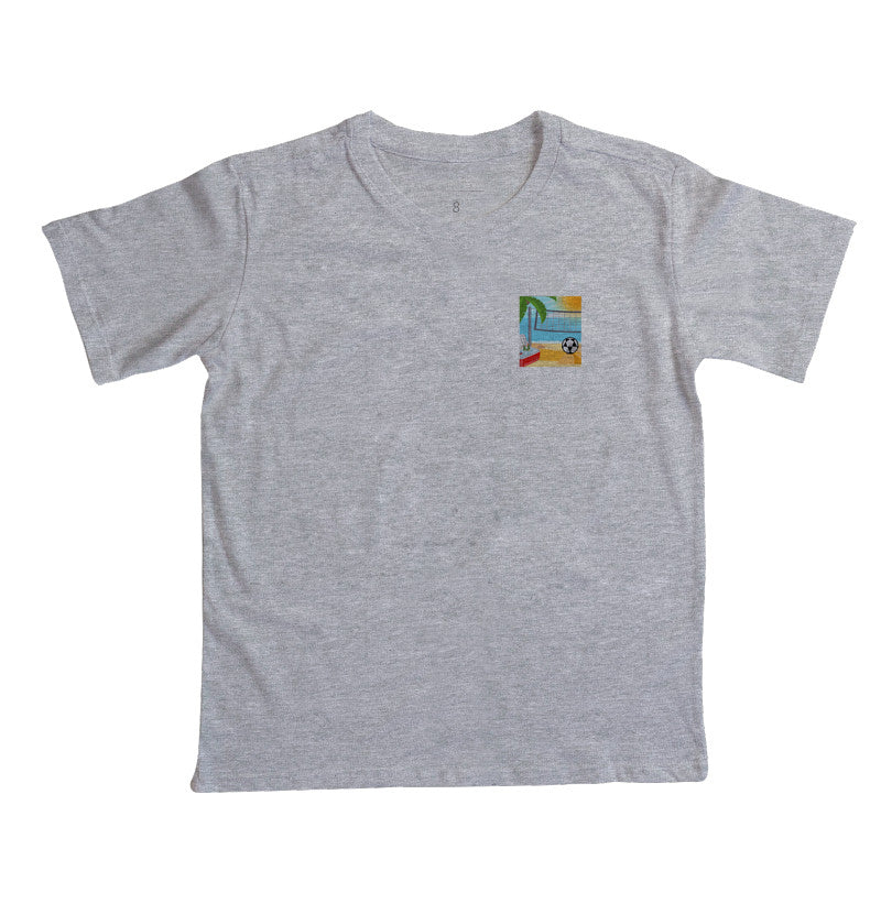 Camiseta Infantil Desenho Futevôlei