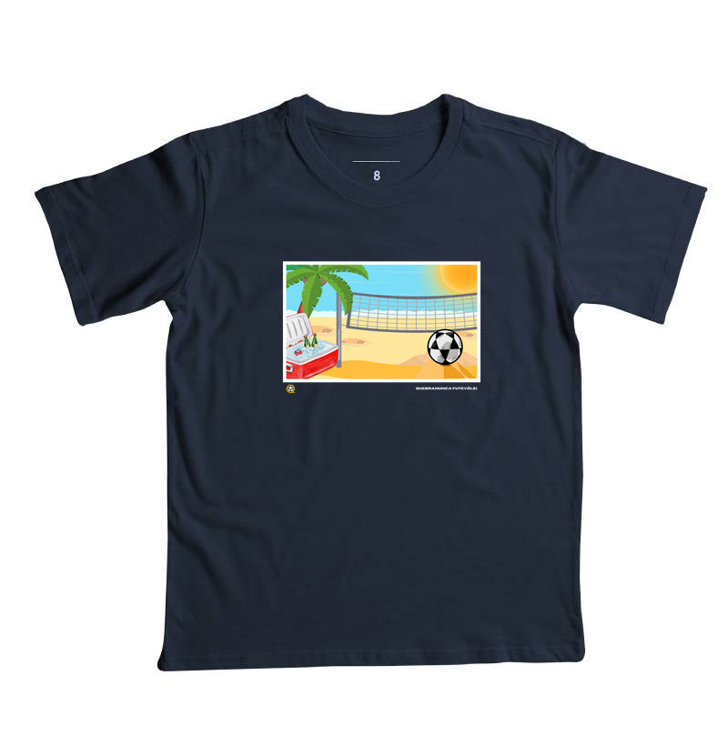 Camiseta Infantil Desenho de Futevôlei