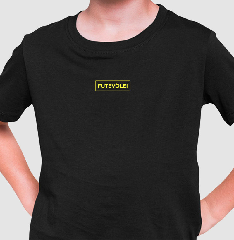 Camiseta Infantil Futevôlei Amarelo Neon