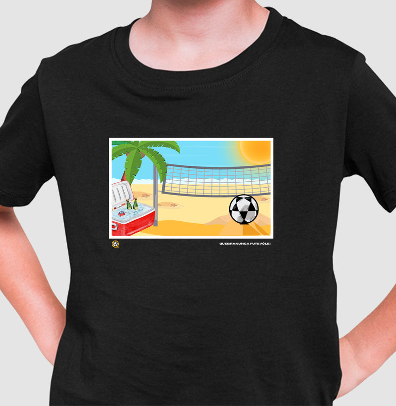 Camiseta Infantil Desenho de Futevôlei