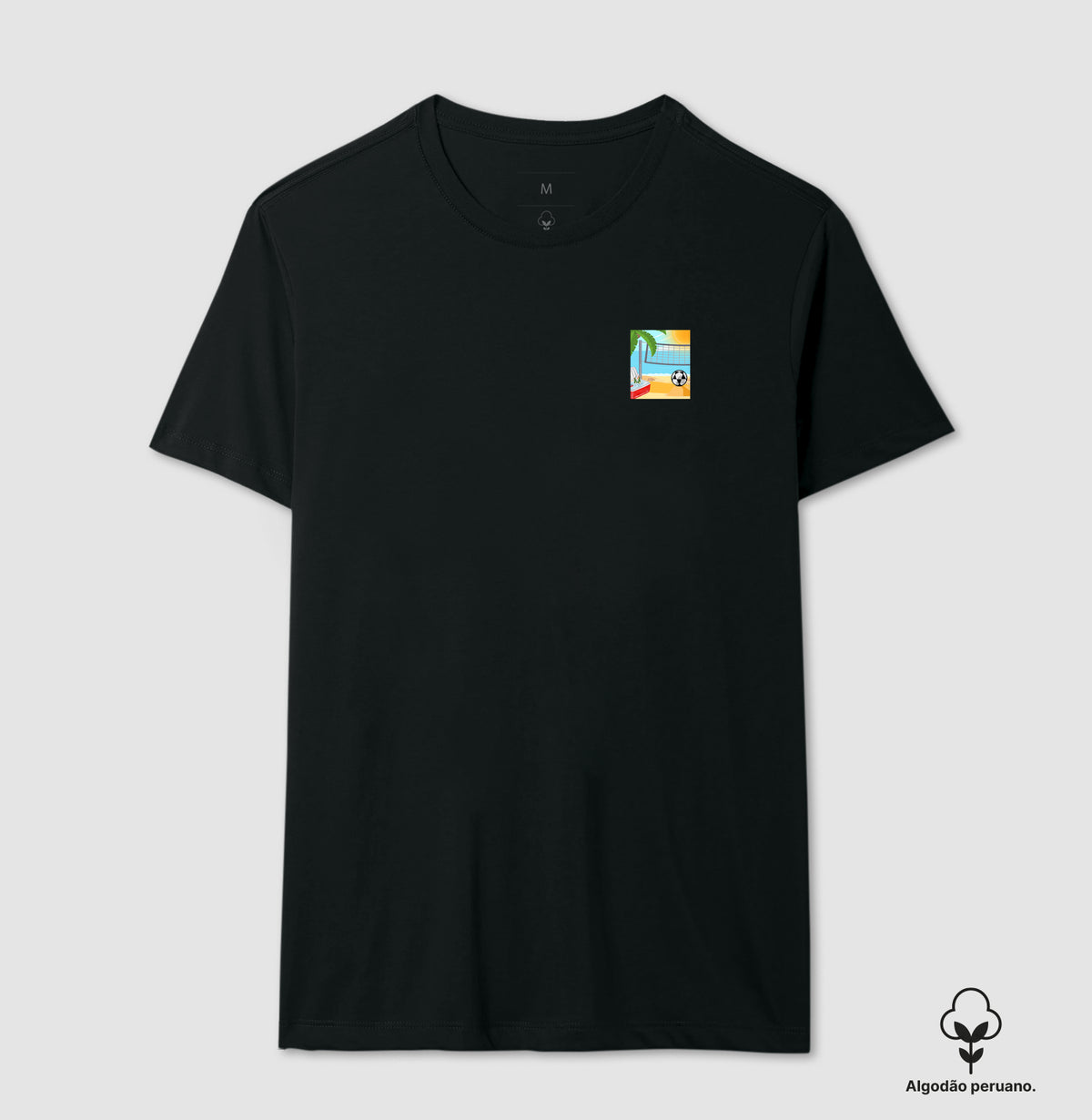 Camiseta Desenho de Futevôlei Algodão Peruano