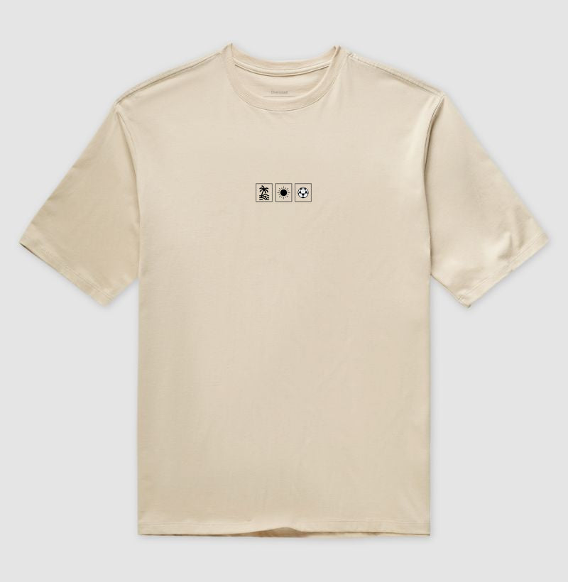 Camiseta Oversized Verão em 3 Atos Futevôlei