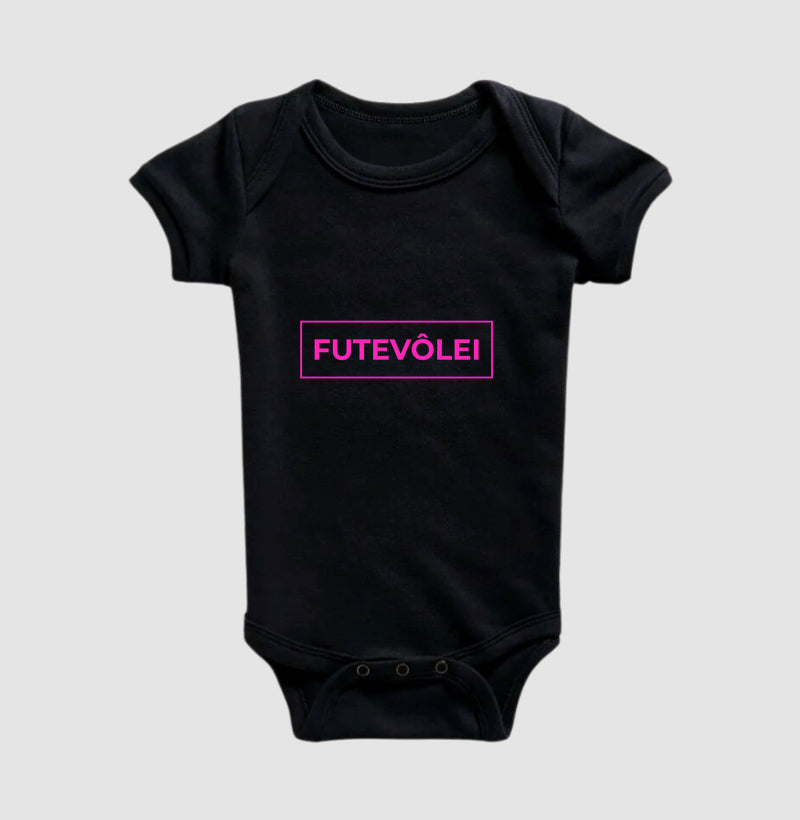 Body Infantil Futevôlei Rosa Neon