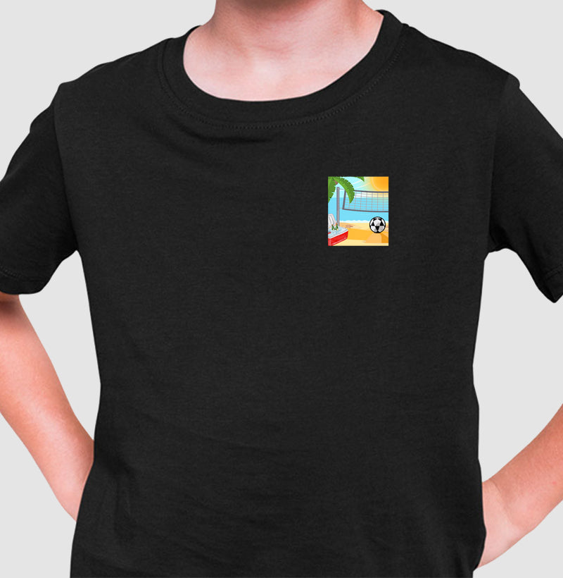 Camiseta Infantil Desenho Futevôlei