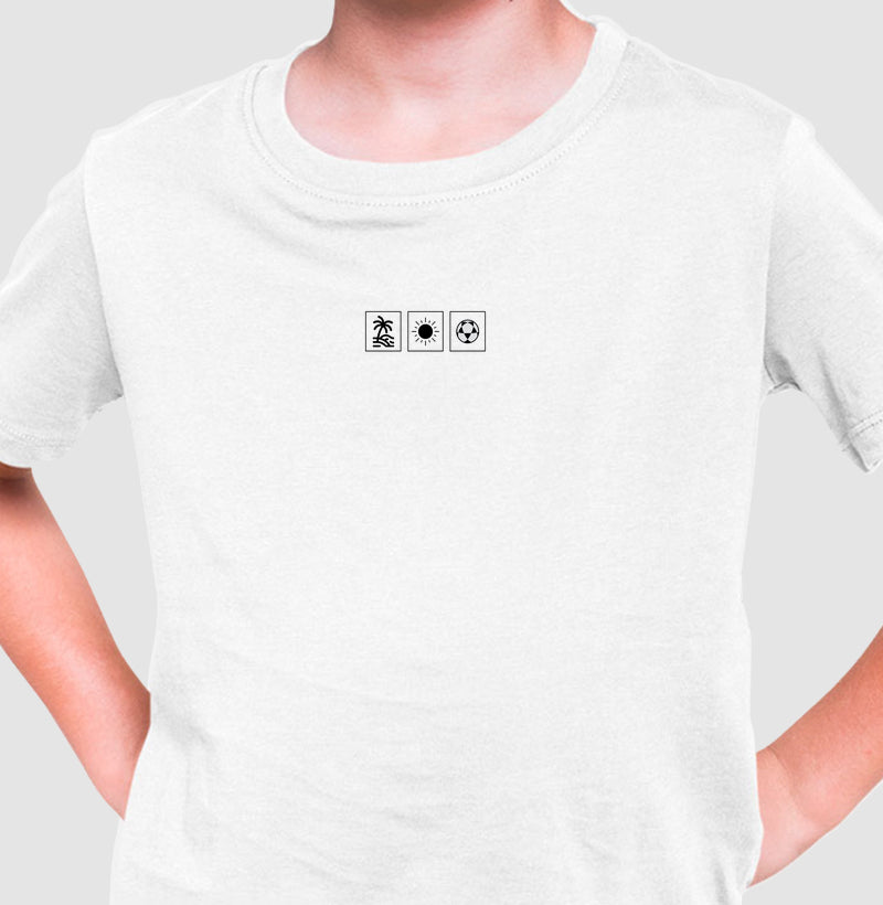 Camiseta Infantil Verão em 3 Atos Futevôlei