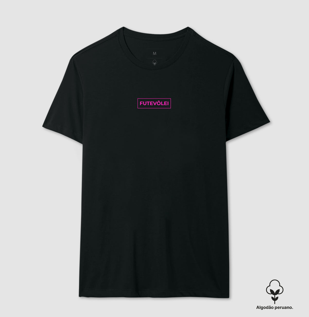 Camiseta Futevôlei Rosa Neon Algodão Peruano