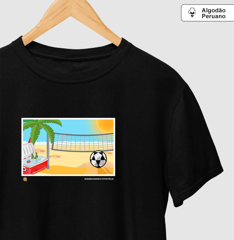 Camiseta Desenho de Futevôlei Algodão Peruano