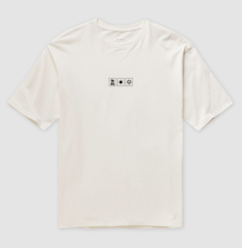 Camiseta Oversized Verão em 3 Atos Futevôlei